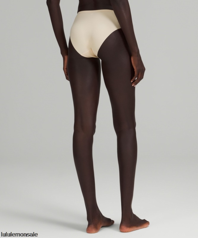 Lululemon Damen DELULU576 | Invisiwear Mittelhohe Bikini Unterwäsche Helles Leinen